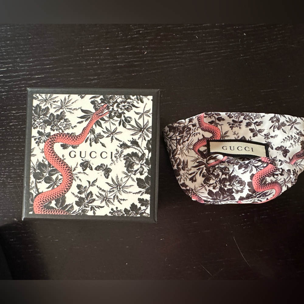 Gucci Red and Black Floral Jewelry Box